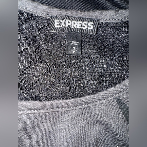 Express Gray Tank Top with Black Sequin Design - Picture 4 of 5